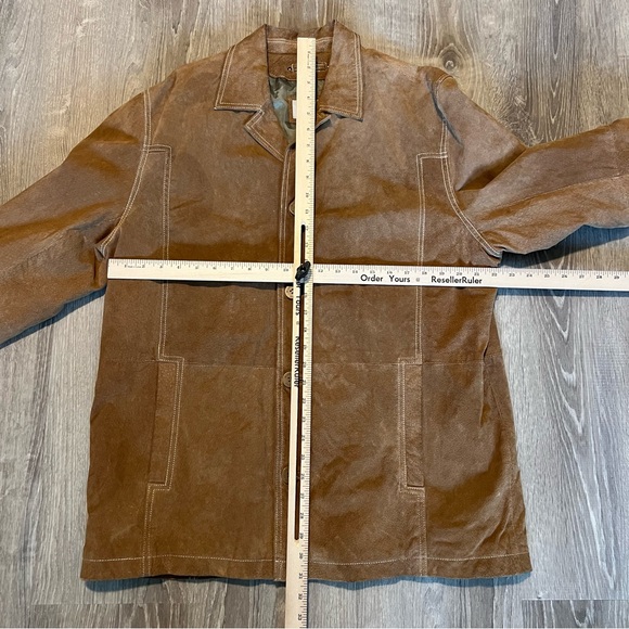 WILSONS LEATHER M. Julian Mens L Suede Jacket Brown Western Blazer Coat Large - Picture 7 of 10